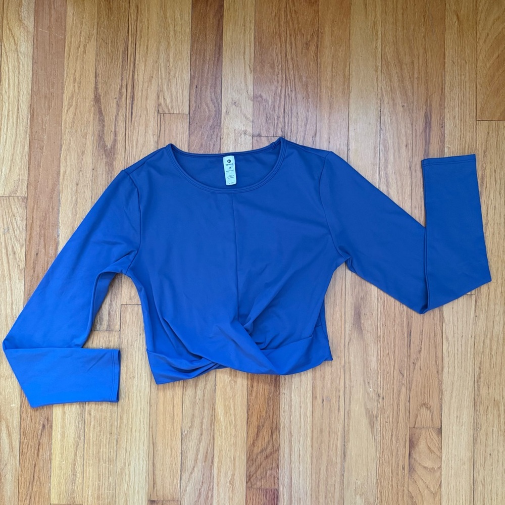 90 Degree By Reflex Royal Blue Crop Top